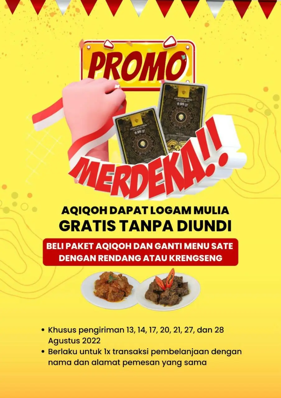 Hot Promo Kemerdekaan Agustus 2022 Aqiqah Malang Ibalibul Aqiqohmalang.com